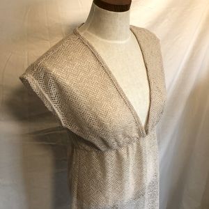 Jordan Taylor: swim coverup: off-white glimmer